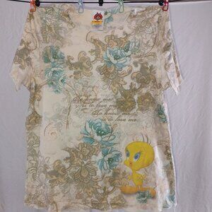 Looney Tunes | Tweety Bird Graphic T-Shirt | 1X / 16W | Good Used Condition